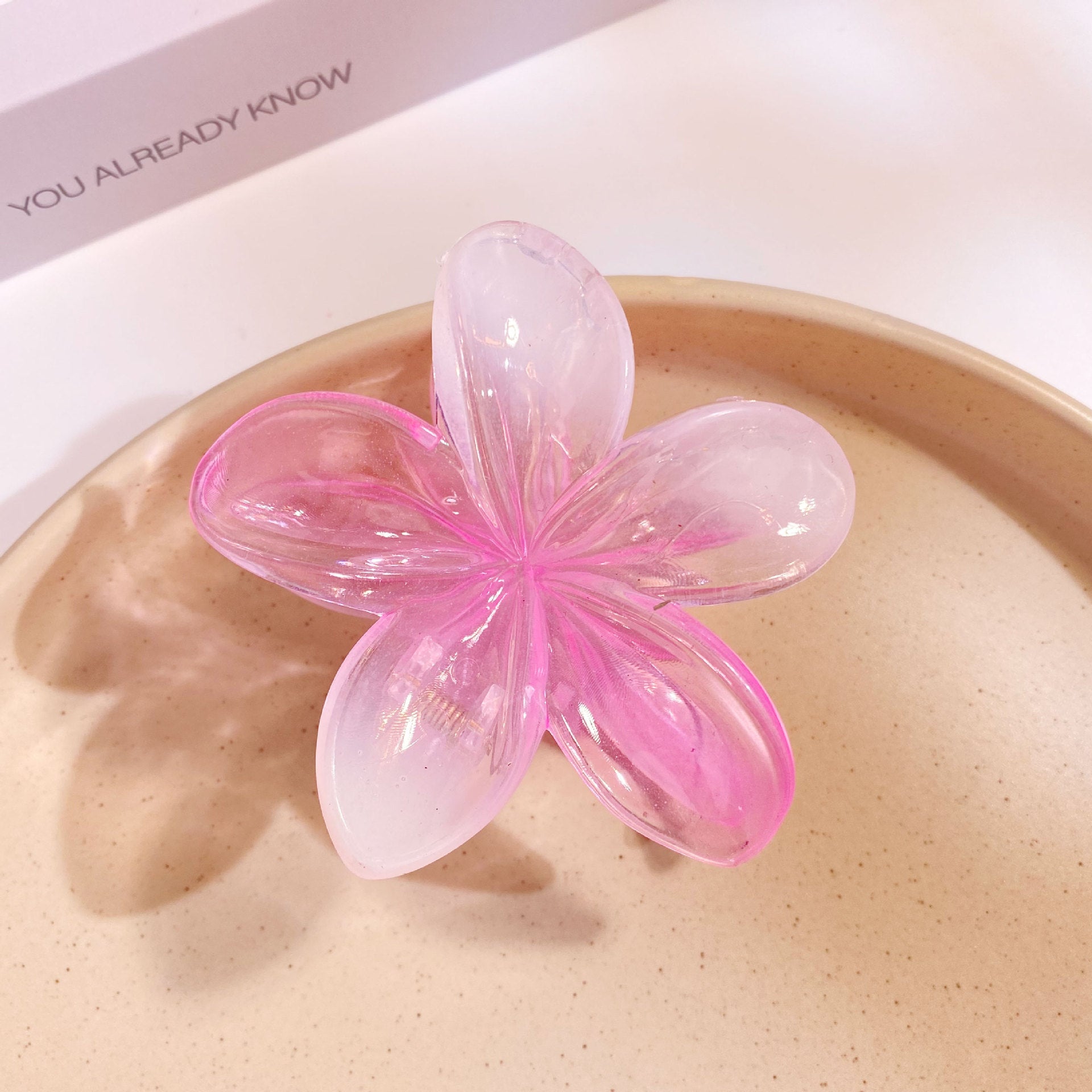 Wholesale Large 8CM Gradient Color Plumeria Flower Hairpin